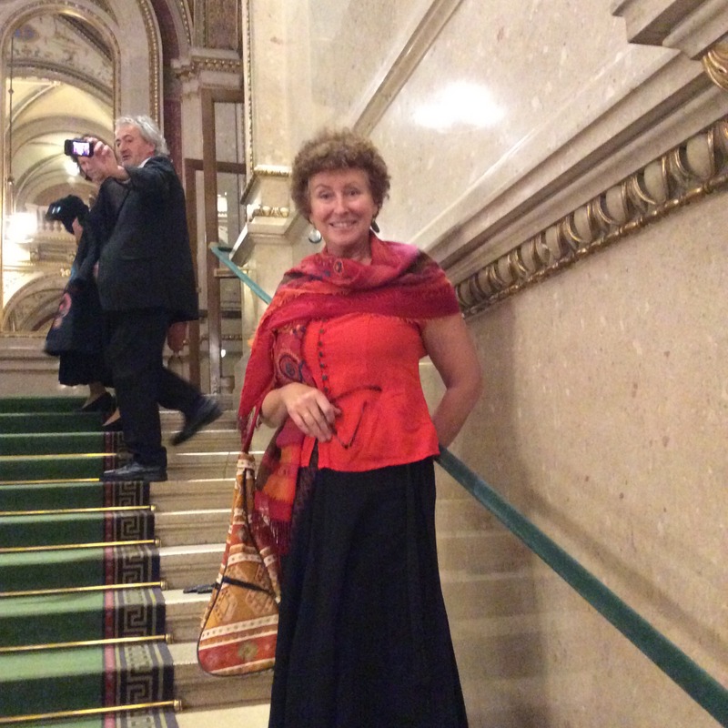 Laura at intermision of the Marriage of Figaro at the Vienna Staatsoper