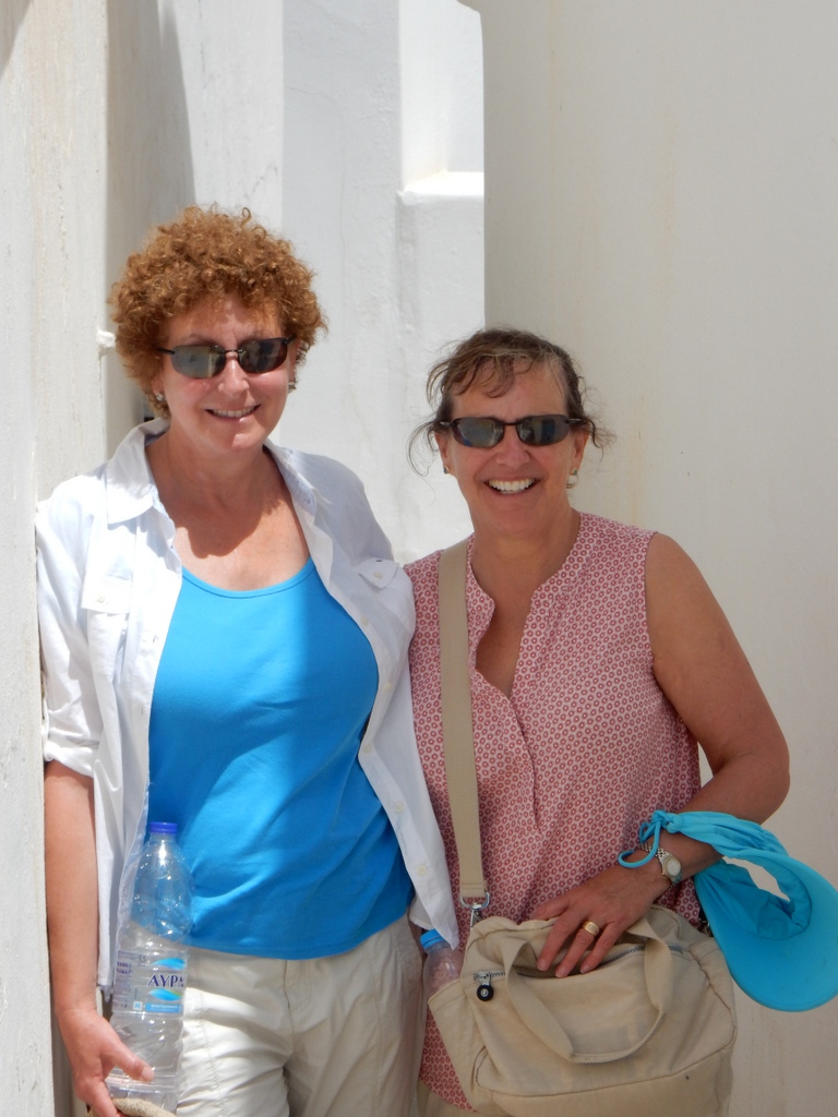 Cathy and Laura on Paros Island