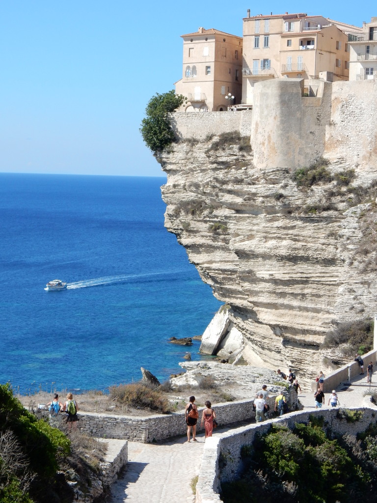 View of the citadel at Bonifacio, Corsica (France)
