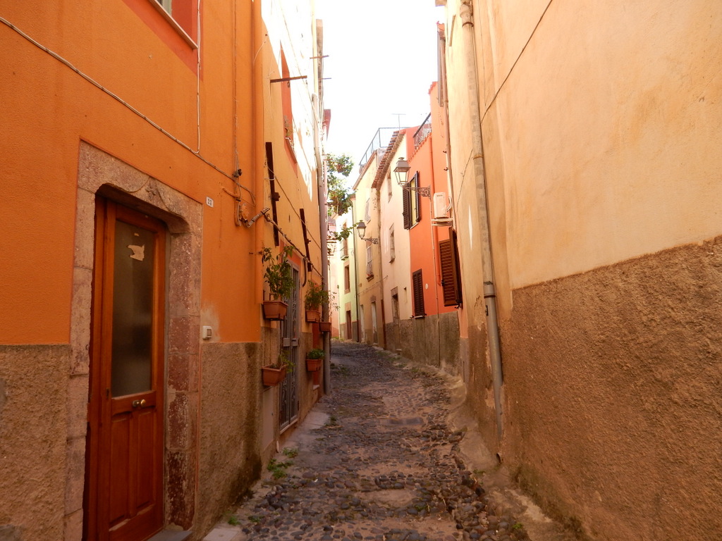 The street leading to the locanda in Bosa